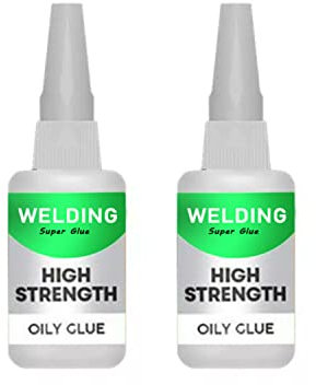 Colle huileuse à haute résistance pour le soudage, colle forte étanche, colle plastique solide, pour une réparation et un durcissement rapides des métaux, plastiques, bois, jade, etc. (2 pièce)