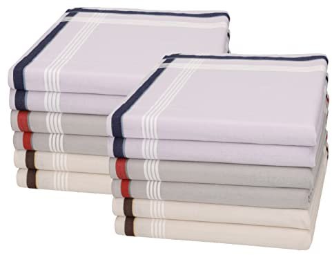 Betz 12er Stofftaschentücher - Herrentaschentücher - Männertaschentücher aus 100% Baumwolle - 40x40 cm - Set LUX 2