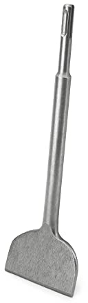 QWORK® Scalpello SDS Plus, per muratura, cemento e roccia sciolta, punta temprata, 250x75 mm, angolo di applicazione 15°