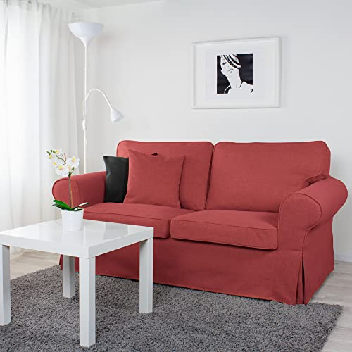 Dagra Bezug für EKTORP 2er-Sofa (ohne Schlaffunktion neues Modell) (Red A08)