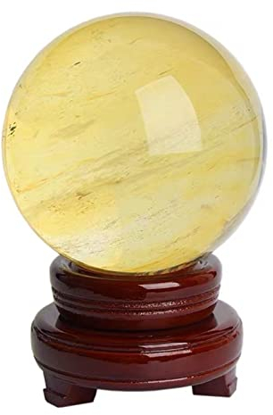 Kristallkugel Dekokugel Kristallkugel Magie Kugel mit Basis Feng Shui Wahrsagungskristallkugel Lucky Home Dekoration Office Desktop Dekoration Blickende Weissagung oder Feng Shui (Color : A, Size :