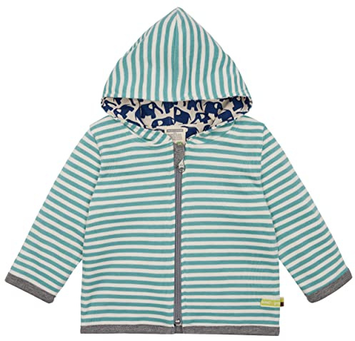 loud + proud unisex babyring, GOTS certifierad vändjacka, oregano, 62/68 cm