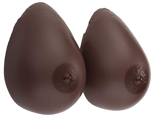 YOPADO 300-6000g/pair Silicone Breast Forms Prosthetic Fake Boobs for Mastectomy Prosthesis Transgender Crossdressers Bra Pad Enhancers(400g/pair, Black)