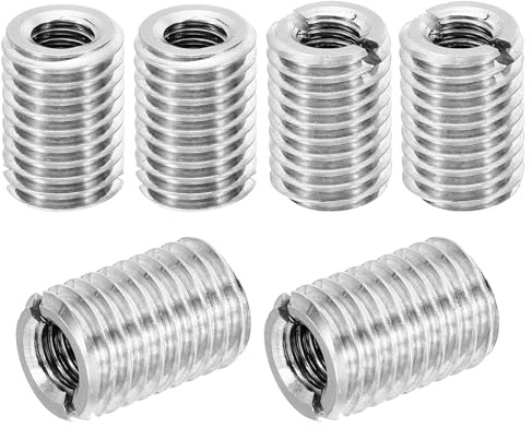 PATIKIL Gewinde Adapter Hülse Reduziere Mutter, M14xM8x20mm Silber 6 Stück | Männliche zu Weibliche Gewindeadapter Edelstahl Reduziermutter Gewindehülse Einschraubmutter Gewindeeinsatz