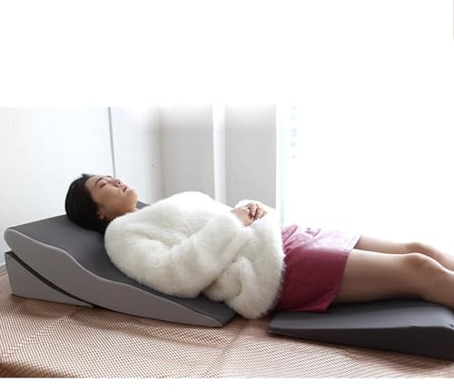 Keilkissen Bett Lesekissen Extra langes Keilkissen, 3-teiliges Bettkeilkissen für ältere Menschen/Schwangerschaft, orthopädische Kissenkeile gegen sauren Reflux/Nacken-, Rücken- und Taillenstütze/nach