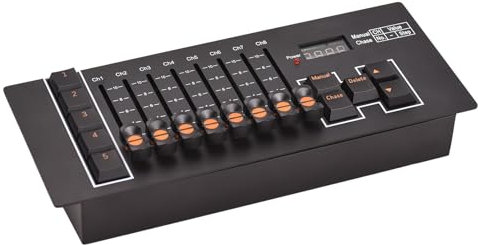 Solinder DMX Controller DMX 512 40 canali, controller di luce DJ per luci DJ, spettacoli di luce, discoteca, pub, pannello console con memoria di spegnimento, tipo ricaricabile