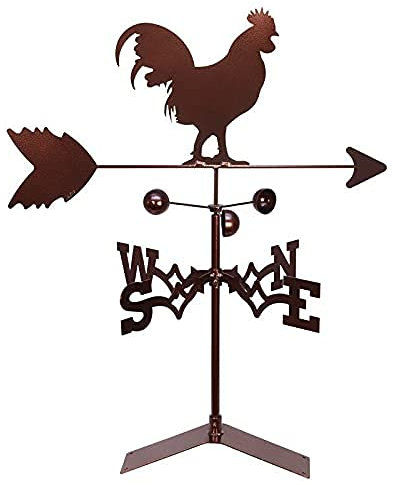 Veleta de Metal para jardín, Veleta Vintage con Forma de Gallo, Veleta giratoria de Hierro para controlar la Velocidad del Viento, esculturas de Animales para jardín, estatuas para decoración de Jard
