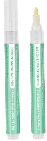 2 bolígrafos blanqueadores para ropa 5 ml sin lavado barra blanqueadora portátil para viajes.