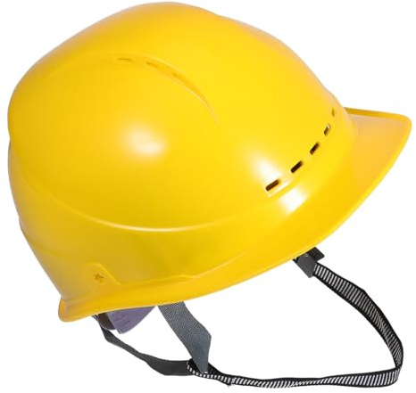 OSALADI Gelber Bauhelm Verstellbarer Schutzhelm aus Robustem Atmungsaktiv Leichter Sicherheitshelm für Baustellen Langlebiger Arbeitsschutz für Männer