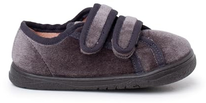Pisamonas Zapatillas Terciopelo Barefoot Doble Tira Adherente Talla 30 Color Gris