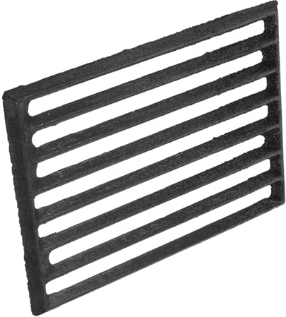 ibasenice Rejilla De Fuego Metálica Resistente Al Calor Para Estufa y Chimenea Soporte Para Leña Duradero Alta Capacidad Para Barbacoa y Calefacción Doméstica Color Plata-negro