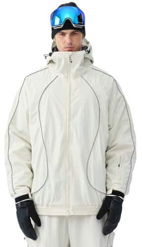 GSOU SNOW Women Ski Jacket Baggy Men Snowboard Jacket Snow Coat Mountain Jacket Hooded Waterproof Windproof Reflective Strip