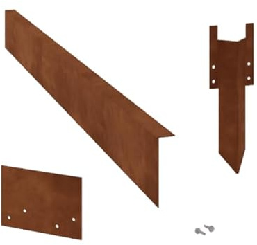 MySteel | Bordures de Jardin en Acier Corten - Corpulent - Hauteur 12 cm - Kit Complet 15 mètre - Couleur Rouille