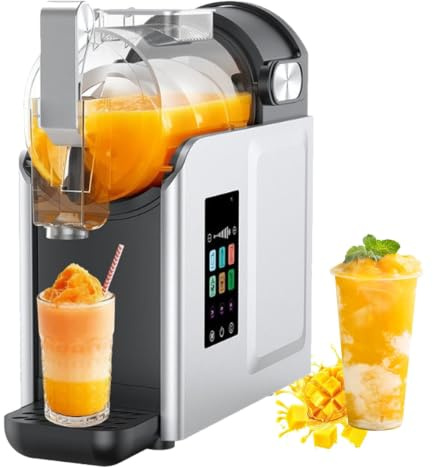 Machine à Boissons Glacées 2L, Machine à Granités avec 6 Modes Préréglés - Compresseur Intégré, Écran Tactile et Auto Nettoyage, Machine à Glace Italienne pour Maison, Café et Fêtes