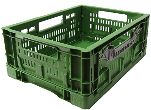Obstkiste Gemüsekiste Klappkiste, stapelbar, Größe 40x30x16cm Eurobehälter Klappbehälter Klappbox Stapelbox faltbar stabil für Gewerbe Industrie und Privat