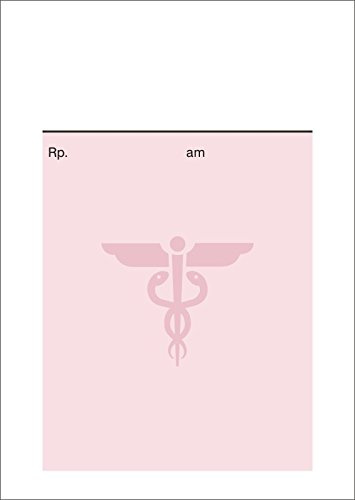 250 Privatrezepte Rezeptzettel lose für Ärzte und Heilpraktiker Format DIN A6, Caduceus Hermesstab, rosa pr103-5