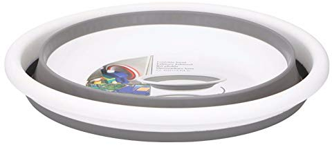 Invero Collapsible Foldable Washer Bowl Ideal for Camping, Caravans, Outdoor Activities, Kitchen and More- Black