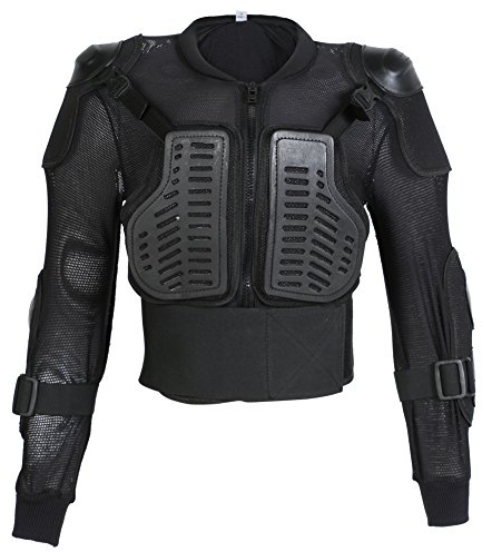 Kids Motorbike Motorcycle Biker MX Enduro Sports Body Armour Jacket - Black - Age 14