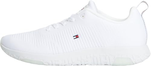 Tommy Hilfiger Herr Corporate Knit Rib Fm0fm02838 Runner sneakers, Vit, 41 EU