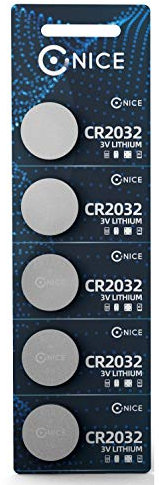 Nice PowerTM 3V batteria a bottone al litio lunga durata chiavi della macchina computer (CR2032 Confezione da 5)