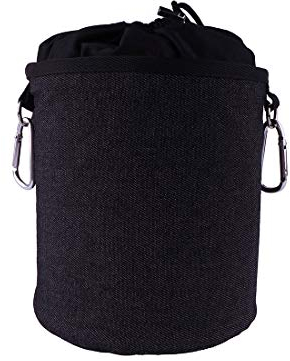 trendfinding Tragbarer Wäscheklammerbeutel aus Denim und Baumwolle mit Zwei stabilen Karabinerhaken, Zugkordelverschluss und Metallstopper zum Aufhängen und zur Aufbewahrung von 150 Wäscheklammern