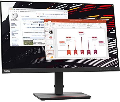 Lenovo ThinkVision S24e-20 23.8 Full HD WLED LCD Monitor - 16:9 - Raven Black