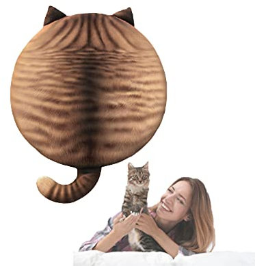 Niedliche Stuhlkissen Memory Cotton Cat Tail Shaped Anti-Rutsch-Stuhlpolster Abnehmbare Sitzkissen (4 40 cm/16 in (4 Pack))
