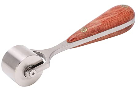 Andrückrolle Roller Werkzeug Andrückrolle Tapeten Nahtroller Lederpresswalze mit Holzgriff Druckwalze für Schweißwerkzeug, Installationswerkzeug