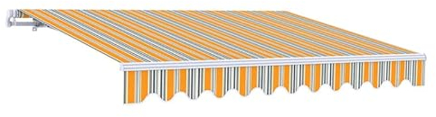 Leudus 4x3m Stabile Aluminium Manuelle Gelenkarmmarkise mit Kubel,Anti-UV und wasserabweisend SP1105(SPD040)