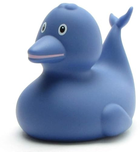 Badeente Delfin I QuietscheentchenI L: 9,5 cm I inkl. Badeenten-Schlüsselanhänger im Set