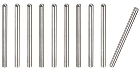 sourcing map 4x40mm Goujons Goupilles, 10pcs 304 Inox Acier Rond Tête Plat Chanfreiné Terminal Cheville Broche Bois Superposé Lit Étagère Chevilles Support Étagères Attacher Éléments