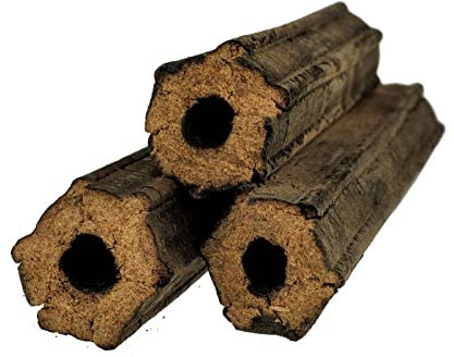 Holzbriketts aus Hartholz & Haselnussschalen - 15 kg