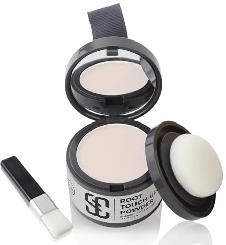 Linea di capelli istantanea in polvere, linea di capelli shadow, copertura per capelli Touch Up polvere per capelli sottili per donne radici dei capelli Touch Up (Bianco)