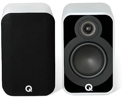 Q ACOUSTICS 5020 Bücherregal-Lautsprecher, 12,7 cm (5 Zoll), Mittel-/Bass-Treiber, 2,5 cm Hochtöner, TV-Lautsprecher für Surround-Soundsystem, Vinyl-Schallplattenspieler, HiFi, Gaming-PC-Lautsprecher