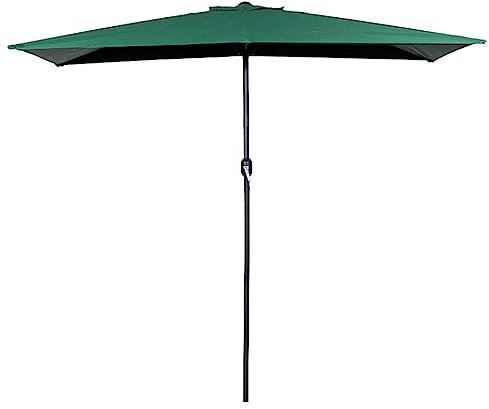 Halb-Sonnenschirm 2,5m Groß Kurbel Protection UV Halbschirm Terrassenschirm Balkonschirm (Color : Green)