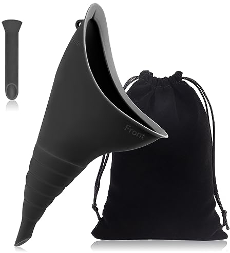 Tpubmity Riutilizzabile Orinatoio Femminile,Portatile Imbuto per Pipi,Donne in Piedi Fino a Pipì, Orinatoio Donne per attività all'aperto,Viaggi,Campeggio (Nero)