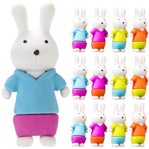 MAGICLULU 36st Radiergummi Für Kaninchen Niedliche Tierradiergummis Tier Lustiges -spielzeug s Für Osterhasen Mini-hasenfigur 3d-puzzle Kind Schüttgut Korb