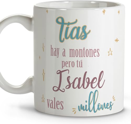LolaPix Detalles mujer. Tazas personalizadas. Tazas de cafe. Tazas de te. Regalo tía. Regalos para mi tía. Taza cerámica 330 ml.