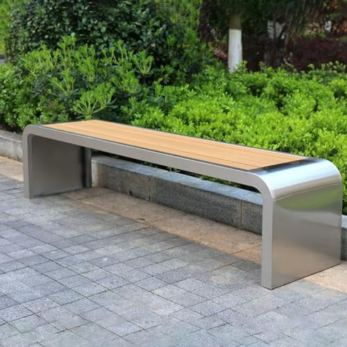 SORVA Parkbank für den Außenbereich, Gartenbank, Terrassenbank, wetterfeste Bank ohne Rückenlehne, hohe Tragfähigkeit, für Garten, Veranda, Hinterhof, Terrasse (Größe: 150 cm B)