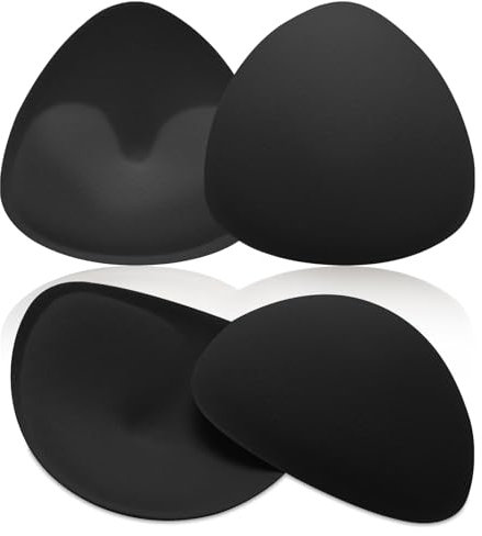 Bra Pad Inserts 2 Pairs Bra Pads Sewn Edge Replacement Cups Removable Washable Sports Cups for Women Girls Swimsuit Bikini Bra