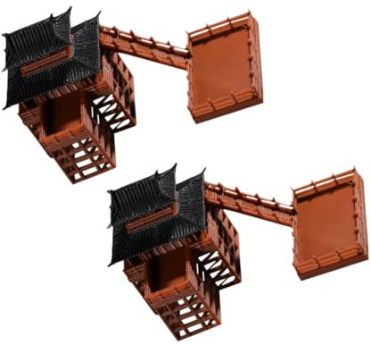 HEMOTON 2piezas Figuras De Hadas Japonesas Adorno De Pabellón Decoración para Acuario