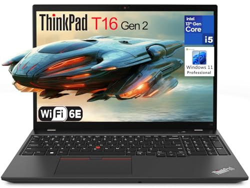 Lenovo ThinkPad T16 Gen 2 16 FHD+ Business Laptop Computer, Intel 10-Core i5-1335U (Beat i7-1255U), 24GB DDR4 RAM, 1TB PCIe SSD, WiFi 6E, Bluetooth 5.3, Tastiera retroilluminata, Windows 11 Pro