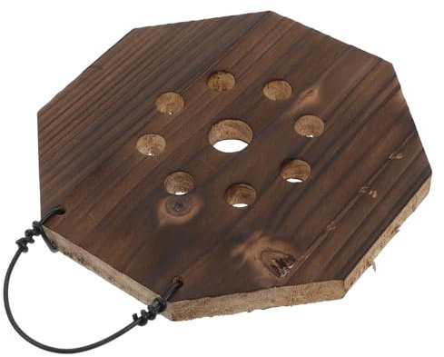 BAZEITFLOW Wanddekor Aus Naturmaterial Mit Geweihfarn-präsentationstafel Hängepflanzgefäß Für Orchideen Und Sukkulenten Vertikale Gartenanzeige Für Innenbereich Pflanzenvielfalt