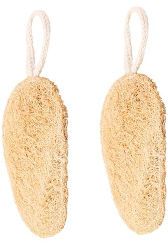 OSOLADY 2pcs Loofah Dish Scrubber Sponge Thickened Kitchen Cleaning Tool for Dishwashing Home and Restaurant Use