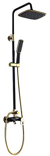 CCKUHN Soffione Doccia a Pioggia ad Alta Pressione, Doccia Portatile con Braccio di Estensione Regolabile in Altezza/angolazione, Doccia da Bagno ad Alta Portata per casa, Hotel