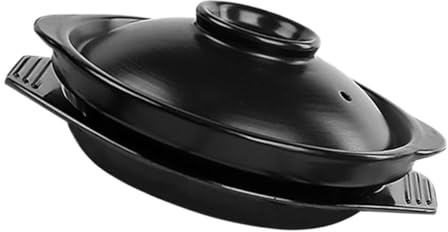 Mikinona Marmite Argile Avec Couvercle Récipient De Cuisson Argile Pour Cuisinière Marmite Portable De Ustensile De Cuisine