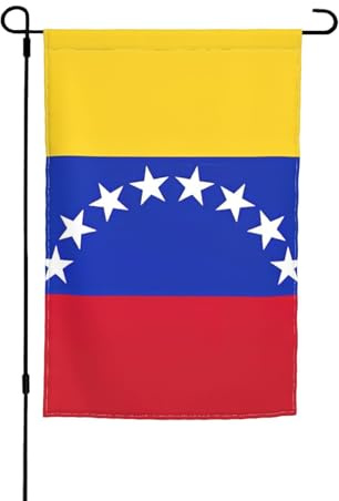 Bandera de Venezuela con impresión de banderas de jardín de 12 x 18 pulgadas para todas las estaciones, decoración de patio al aire libre para patios