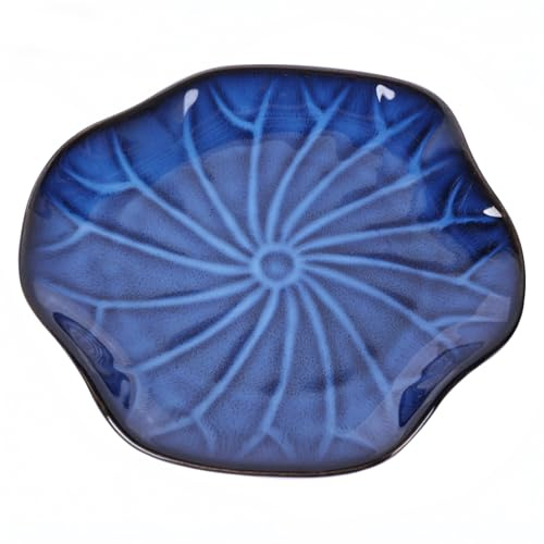 Blue Decorative Bowl 8,3 – Blaue Keramik Deko Schale für Zuhause, Moderne Obstschale für Küche, Couchtisch oder Flur, Akzent Schale & Ablageschale für Schlüssel Süßigkeiten Schmuck
