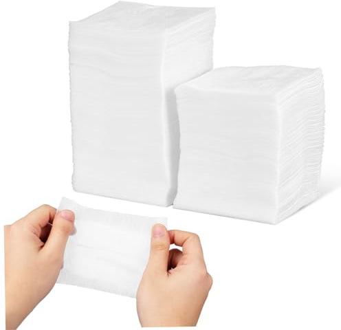 VICASKY Dehnbare Wattepads 2 Stück-pack aus Reiner Baumwolle Feuchtigkeitsaktive Make Up Entferner Pads fürs Gesicht Weich Fusselfrei für Feuchtkompressen und Tägliche Hautpflege