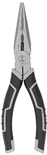 Pinza per elettricisti professionale 8 pollici, con impugnatura antiscivolo ad alta durezza, tronchese per elettricisti, ingegneri, artigiani, acciaio ad alto tenore di carbonio, (Pinza a naso lungo)